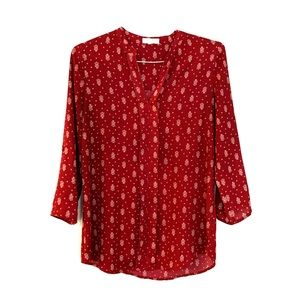 2/$15 Burgundy Popover Blouse